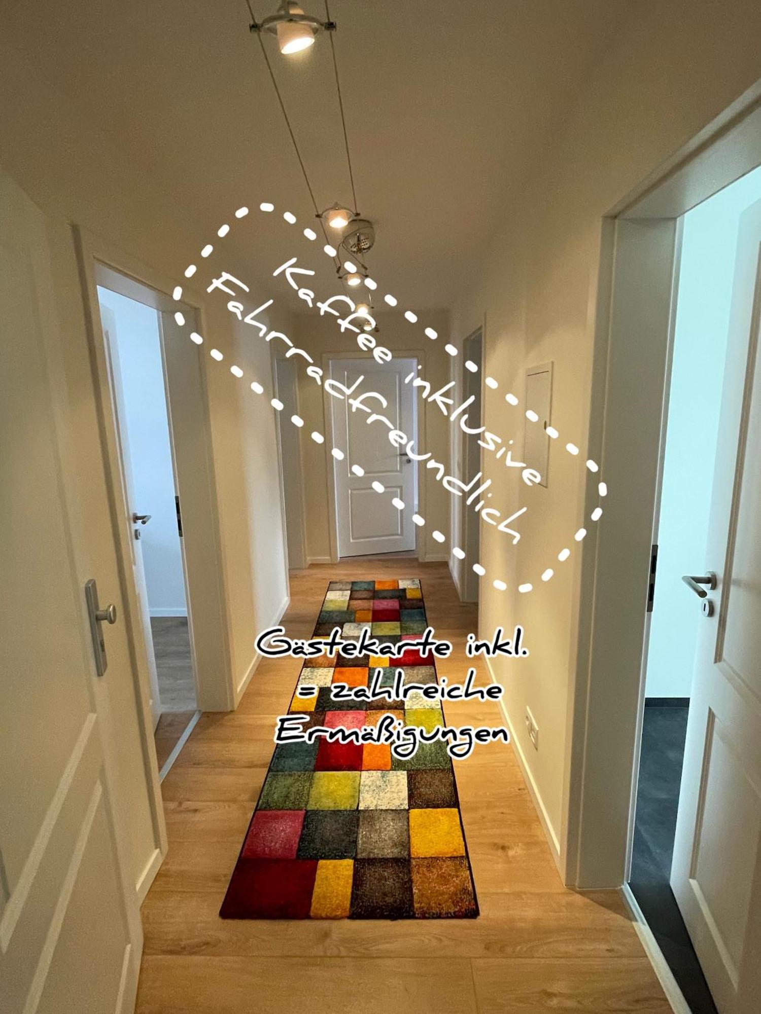 Schoene Neue 4 Zimmer Wohnung Mit Sued-Balkon Bis 8 Personen Наумбург Экстерьер фото
